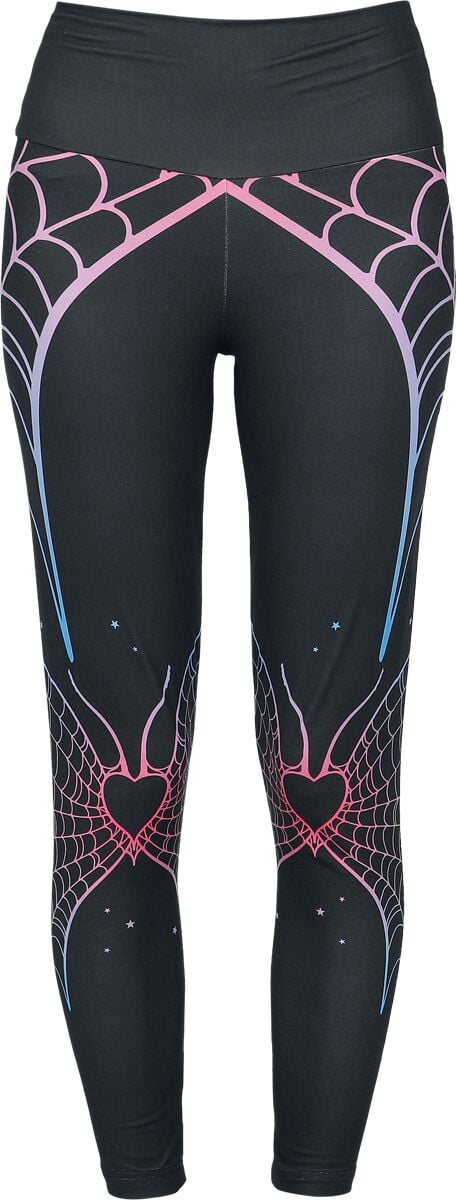 Full Volume by EMP Leggings - Heart and spider web - S bis XXL - für Damen - Größe XXL - schwarz von Full Volume by EMP