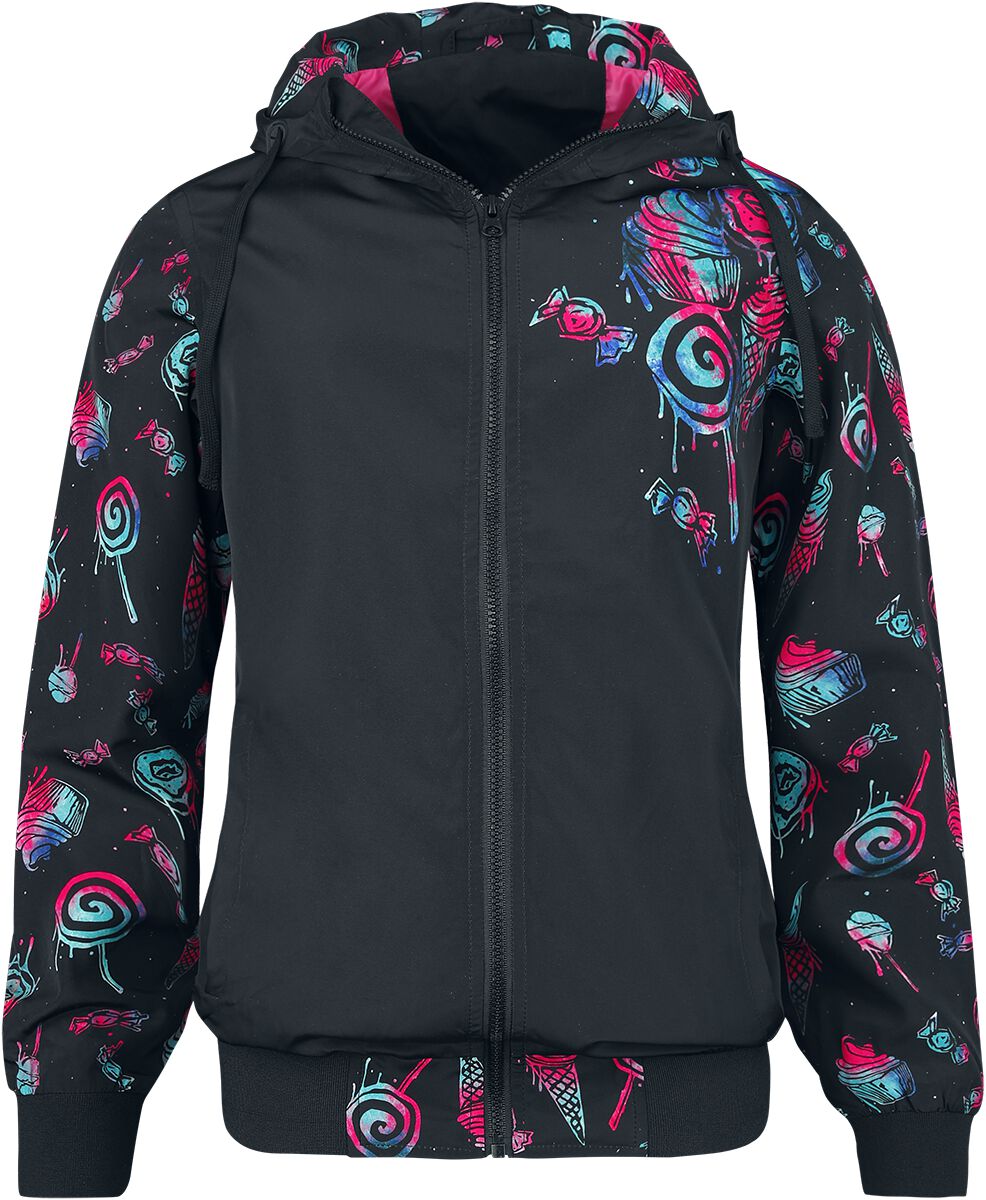 Full Volume by EMP Oversize Between Season Jacket With Candy Print Übergangsjacke schwarz in M Full Volume by EMP Oversize Between Season Jacket With Candy Print Übergangsjacke schwarz in M von Full Volume by EMP