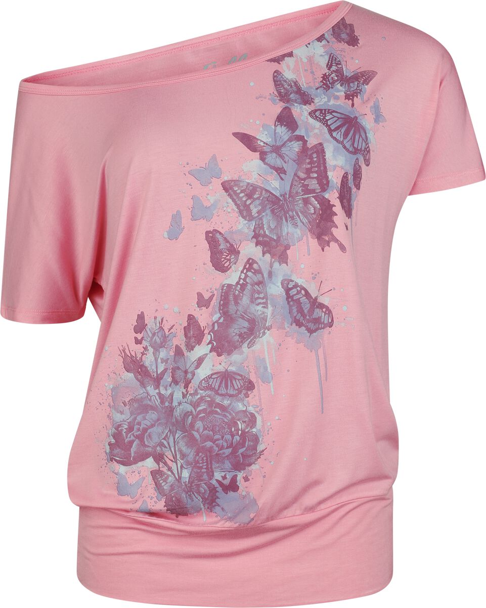 Full Volume by EMP T-Shirt With Butterfly Frontprint T-Shirt rosa in L Full Volume by EMP T-Shirt With Butterfly Frontprint T-Shirt rosa in L von Full Volume by EMP