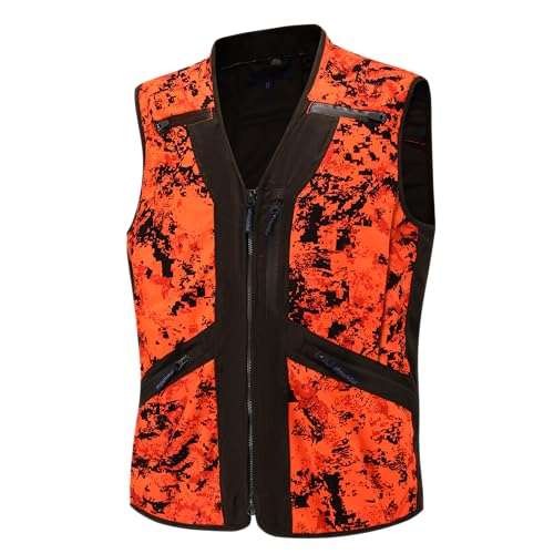 Full mundur Blaze Camo Orange Jagdweste Jagdsicherheit Leichte Weste für Erwachsene Unisex von Full mundur