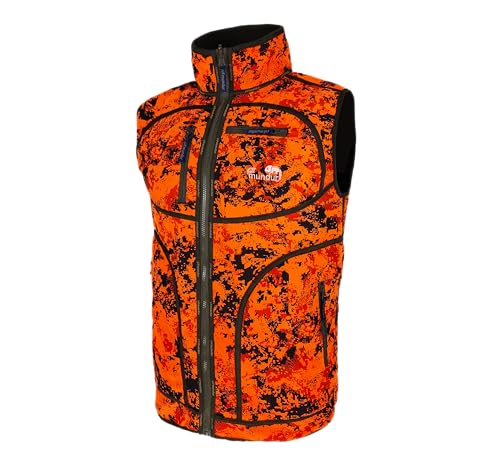 Full mundur Blaze Orange Camo Hunting Reversible Vest for Men Windstop Waterproof von Full mundur