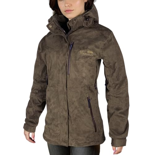 Full mundur Damen Outdoorjacke, Camo Jagdjacke, Wanderjacke, leichte Übergangsjacke, winddichte Jacke, wasserdichte Regenjacke, atmungsaktive Funktionsjacke mit abnehmbarer Kapuze von Full mundur