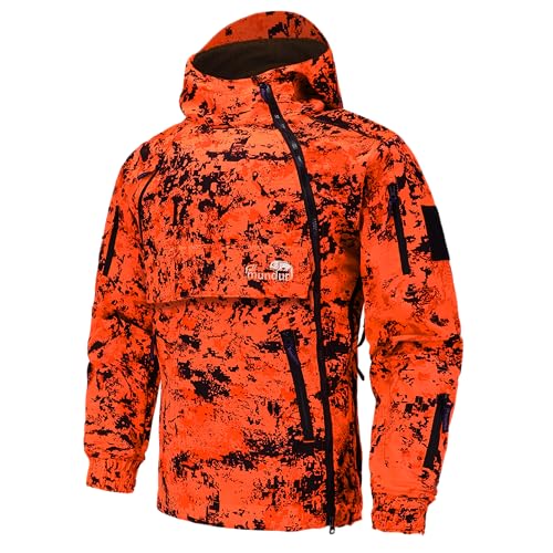 Full mundur Orange Camo Jagd Jacke jagd anorak Militär jacke Taktische jacke tracksuit top für Herren Windstop Wasserdicht von Full mundur