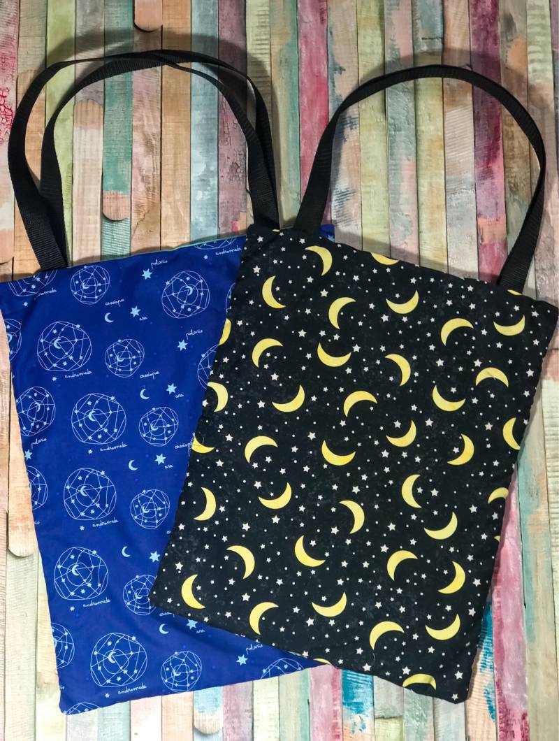 Nerditotes Mond & Sterne Tragetasche von FullMoonPhoenix