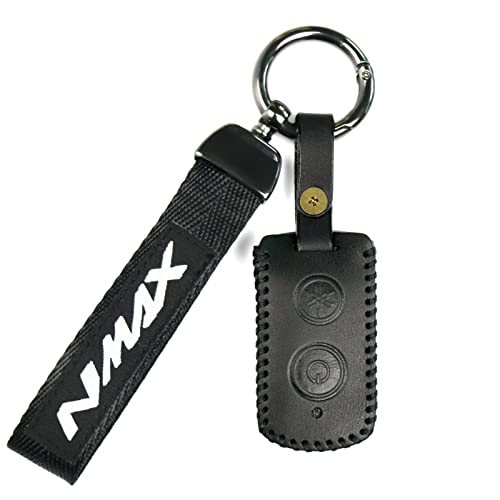 Fullibars Motorrad Schlüsselabdeckung kompatibel mit Nmax 125 155 Xmax 300 Grand Filano Qbix 2020 Zubehör Smart Remote Leder Schlüsselgehäuse Geschenk Herren Frauen von Fullibars