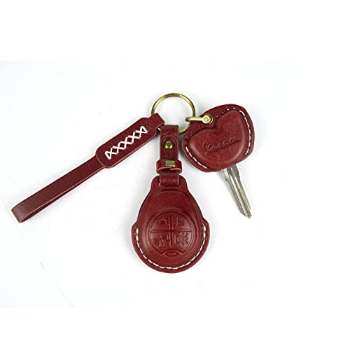 Fullibars schlüssel hülle kompatibel mit Vespa GTS Super Primavera Sprint Sei Giorni GTV keyless,GTS300 GTS125 GTV300 250 LX125 150 schlüsselanhänger Leder von Fullibars