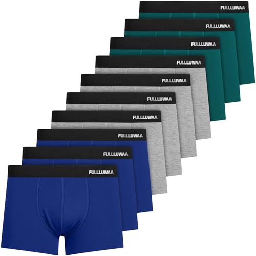 Fullluwaa Boxershorts Herren 10er Pack Baumwolle Unterhosen Männer Ohne Kratzenden Zettel Atmungsaktiv und Weiche Herrenunterwäsche von Fullluwaa