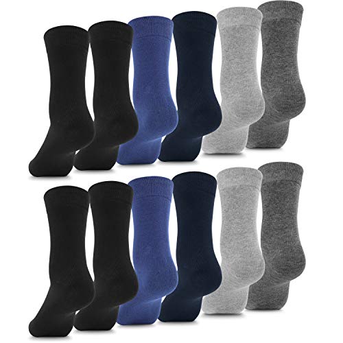 Fullluwaa Socken Herren Damen 10/12 Paar Business Schwarz Baumwolle Lange Komfortbund-XL, Mehrfarbig *12 von Fullluwaa