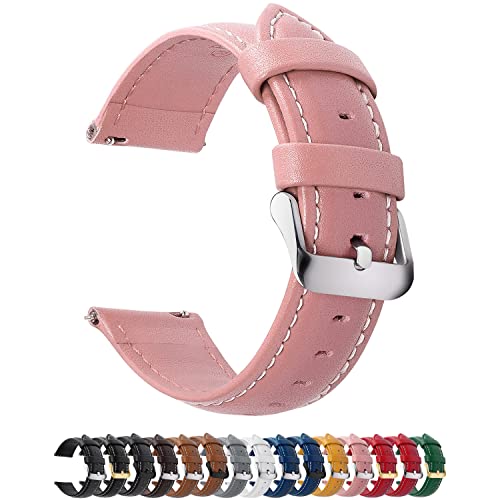 Fullmosa 12 Farben Uhrenarmband, Axus Serie Lederarmband Ersatz-Watch Armband mit Edelstahl Metall Schließe für Damen 18mm Rosa Fullmosa 12 Farben Uhrenarmband, Axus Serie Lederarmband Ersatz-Watch Armband mit Edelstahl Metall Schließe für Damen 18mm Rosa von Fullmosa