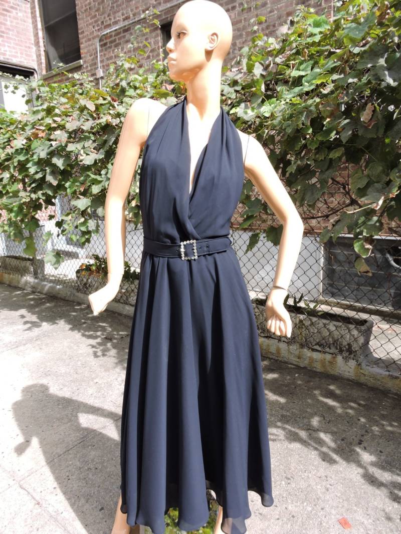 Expo Nite Navy Abendkleid, Marilyn Monroe Look A-Like Kleid. Größe8 von FullofGrace58