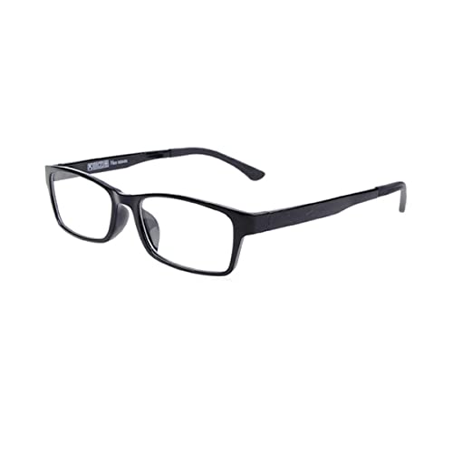 Fullwosing Brille Kurzsichtigkeit Myopia Brille Mit Dioptrien -0.50 bis -6.00 Fernbrille Distanz Brille für Damen Herren Schwarz(-3.25) von Fullwosing