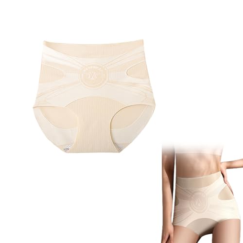 Anyidea Medical Grade Titanium Fiber Tourmaline Shaping Shorts, Formende Shorts, anyidea Shaping Shorts, Bauchweg Slips für Frauen (DE/NL/SE/PL, Alphanumerisch, L, Regular, Regular, Hautfarbe) von Fummy
