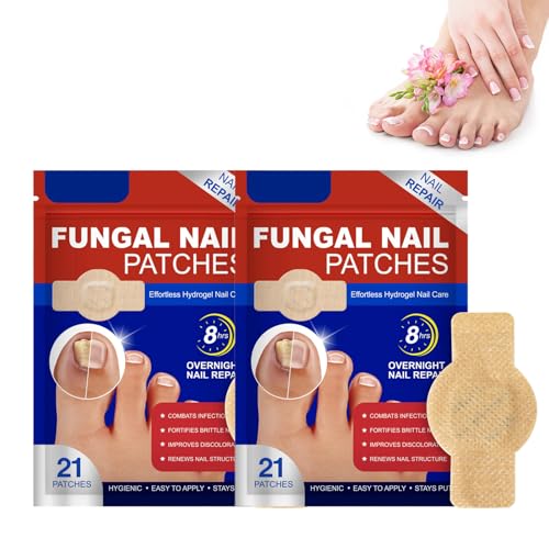 Pilz-Nagelbehandlungs-Patches, Mehrzweck Zehennagel Pads, Nagelgraben Reparaturpflaster, Zehennagel Korrektur Patch, für Beschädigte Nägel und Erscheinungsbild Verfärbter Nägel (2 Stück) von Fummy