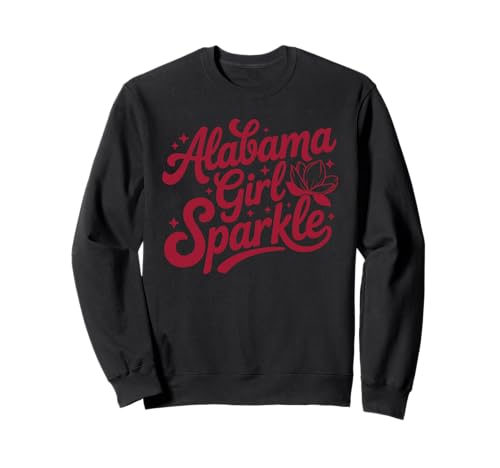 Alabama Girl Sparkle Fun floral Design Cute Sweatshirt von Fun Alabama Threads