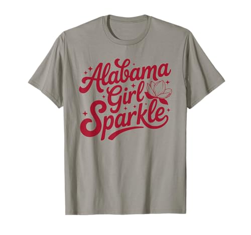 Alabama Girl Sparkle Fun floral Design Cute T-Shirt von Fun Alabama Threads