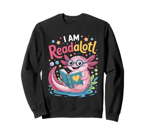 Axolotl Books I Am Readsalotl Reading Bookworm Mädchen Kinder Sweatshirt Axolotl Books I Am Readsalotl Reading Bookworm Mädchen Kinder Sweatshirt von Fun Axolotl Books Reading Bookworm Boys Girls Kids