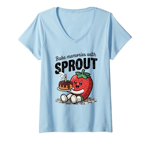 Damen Wecken Sie Erinnerungen mit Sprout Dandys Weltgeburtstag T-Shirt mit V-Ausschnitt Damen Wecken Sie Erinnerungen mit Sprout Dandys Weltgeburtstag T-Shirt mit V-Ausschnitt von Fun Birthday & MemoryMaking Apparel