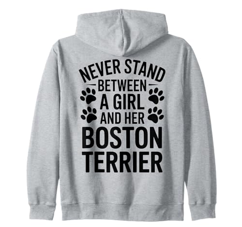 Boston Terrier Mädchen Lustiger Boston Terrier Kapuzenjacke von Fun Boston Terrier Cute Boston Terrier Designs