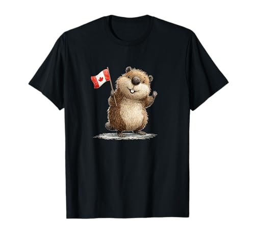 Lächelnder Kanada Biber für Jungen und Mädchen T-Shirt Lächelnder Kanada Biber für Jungen und Mädchen T-Shirt von Fun Canadian Beaver