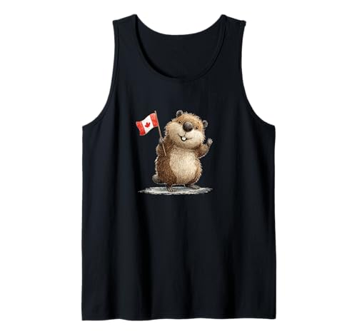 Lächelnder Kanada Biber für Jungen und Mädchen Tank Top Lächelnder Kanada Biber für Jungen und Mädchen Tank Top von Fun Canadian Beaver