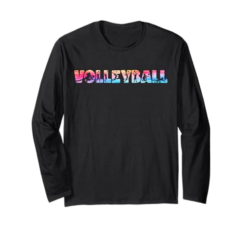 Bump Set Spike Repeat Volleyball Tiedye Shirt für Mädchen Frauen Langarmshirt von Fun Designs for Volleyball Players Boys Girls