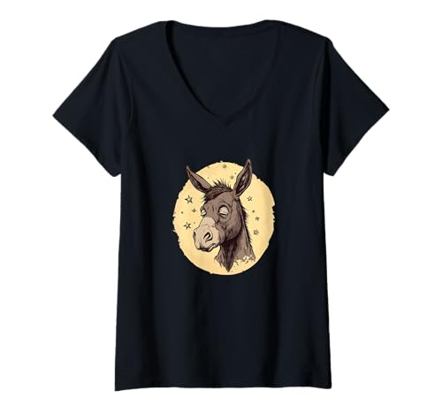 Damen Lachen Sie laut mit diesem verwirrten Esel-Kostüm T-Shirt mit V-Ausschnitt Damen Lachen Sie laut mit diesem verwirrten Esel-Kostüm T-Shirt mit V-Ausschnitt von Fun Donkey