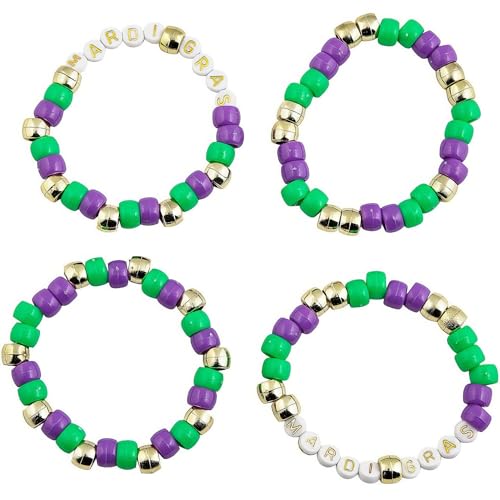 Fun Express Mardi Gras Pony-Armband mit Perlen – 24 Stück Fun Express Mardi Gras Pony-Armband mit Perlen – 24 Stück von Fun Express