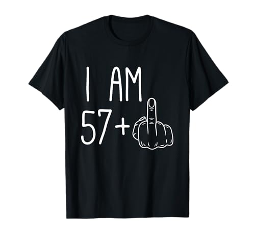 Lustig 58 Geburtstag Männer Frauen: I Am 57+1 Mittelfinger FCK T-Shirt Lustig 58 Geburtstag Männer Frauen: I Am 57+1 Mittelfinger FCK T-Shirt von Joke FCK Birthday 58 years old 58th Birthday 1967