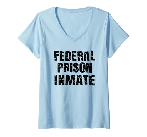 Damen Federal Prison Jail Inmate Uniform Number Funny Halloween T-Shirt mit V-Ausschnitt Damen Federal Prison Jail Inmate Uniform Number Funny Halloween T-Shirt mit V-Ausschnitt von Fun Federal Inmate Prisoner