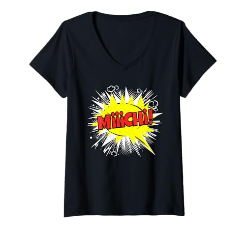 Damen Michi Name Vorname Comic Sprechblase Lustiges Fun Humor T-Shirt mit V-Ausschnitt Damen Michi Name Vorname Comic Sprechblase Lustiges Fun Humor T-Shirt mit V-Ausschnitt von Fun Geschenke für Männer mit Namensdruck