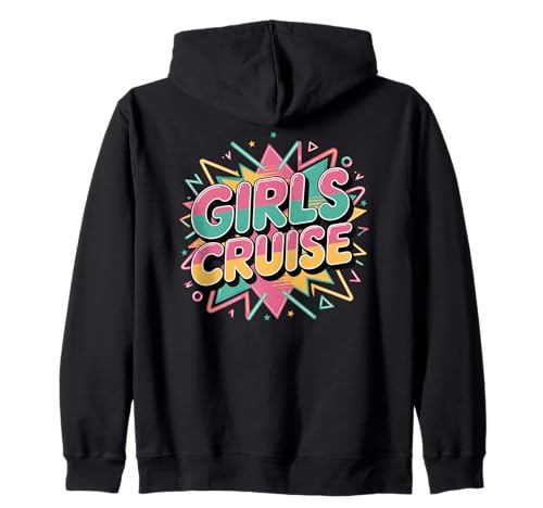Mädchen-Kreuzfahrt, lustiger Frauenausflug im Retro-Stil der 80er Kapuzenjacke Mädchen-Kreuzfahrt, lustiger Frauenausflug im Retro-Stil der 80er Kapuzenjacke von Fun Girl Vacation and Tropical Getaway Design