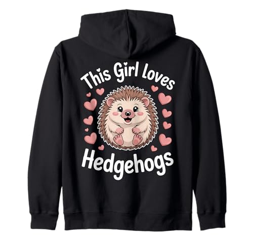 Dieses Mädchen liebt Igel Kapuzenjacke Dieses Mädchen liebt Igel Kapuzenjacke von Fun Hedgehogs Cool Hedgehog Designs