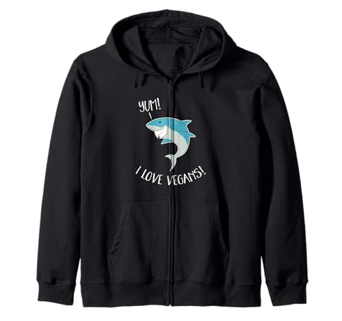Yum! I Love Vegans! Lustiger vegetarischer Hai Schwimmen, Männer/Frauen Kapuzenjacke Yum! I Love Vegans! Lustiger vegetarischer Hai Schwimmen, Männer/Frauen Kapuzenjacke von Fun Lovin Designs
