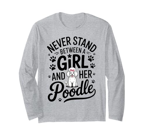 Lustiger Pudel für Mädchen Langarmshirt Lustiger Pudel für Mädchen Langarmshirt von Fun Poodle Cute Poodle Design