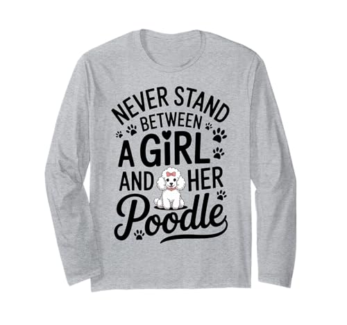 Lustiger Pudel für Mädchen Langarmshirt Lustiger Pudel für Mädchen Langarmshirt von Fun Poodle Cute Poodle Designs
