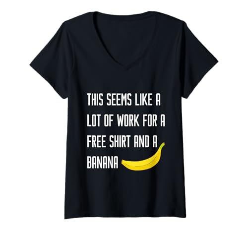 Damen Running a Marathon is Hard Work Lustiges Training Gym Fitness T-Shirt mit V-Ausschnitt von Fun Run Designs