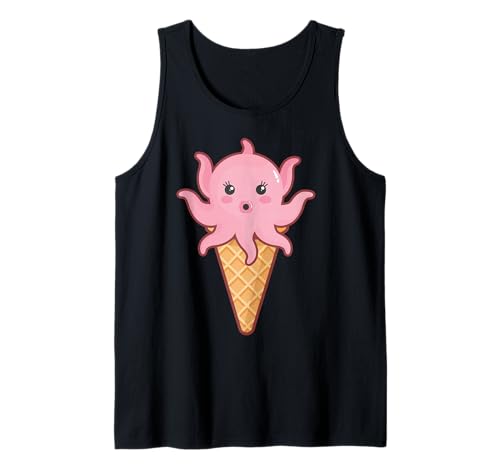 Tintenfisch - Oktopus Eistüte Spaß Meer Tierliebhaber Junge/Mädchen Tank Top Tintenfisch - Oktopus Eistüte Spaß Meer Tierliebhaber Junge/Mädchen Tank Top von Fun Sea Animal Designs