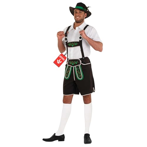 Fun Shack Oktoberfest Kostüm Männer, Bayern Kostüm Herren, Oktoberfest Outfit Herren, Trachten Lederhosen für Festlichkeiten, Karneval & Fasching, XL von Fun Shack