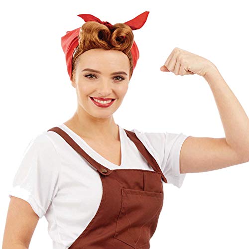 Fun Shack Perücke Rockabilly Damen, Rockabilly Perücke Damen, Damen 40er Jahre Perücke, Damen 40er Jahre Perücke Kopftuch, Pin Up Girl Perücke von Fun Shack