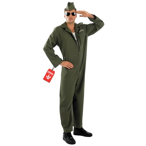 Fun Shack Kostüm Pilot für Herren, Kampfjet Pilot, Perfekt für Karneval und Fasching, Pilotenkostüm Männer, XL von Fun Shack