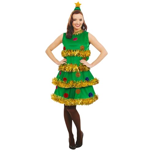 Fun Shack Kostüm Weihnachtsbaum für Damen, Tannenbaum Kleid, Perfekt für Weihnachten und Karneval, L von Fun Shack