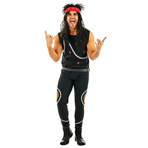 Fun Shack Kostüm 80er Jahre Rocker für Herren, Rockstar Outfit, Perfekt für Fasching und Karneval, L von Fun Shack
