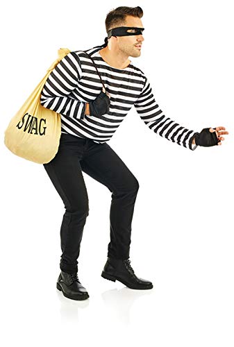 Fun Shack Kostüm Bankräuber für Herren und Damen, Bandit Dieb Maske, Ideal für Fasching und Karneval, Einheitsgröße von Fun Shack