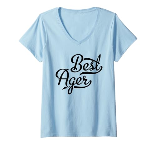 Damen Bester Ager T-Shirt mit V-Ausschnitt Damen Bester Ager T-Shirt mit V-Ausschnitt von Fun Shirts