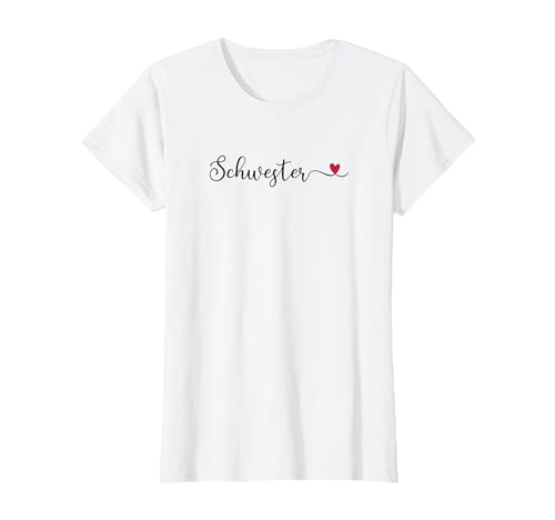 Fun Shirts Schwesterherz T-Shirt, Frauen, Weiß, XS, Kurzarm, V-Ausschnitt, Klassisch, Polyester 100% Fun Shirts Schwesterherz T-Shirt, Frauen, Weiß, XS, Kurzarm, V-Ausschnitt, Klassisch, Polyester 100% von Fun Shirts