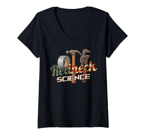 Damen Redneck Science - Werkzeuge für Wissenschaftler T-Shirt mit V-Ausschnitt Damen Redneck Science - Werkzeuge für Wissenschaftler T-Shirt mit V-Ausschnitt von Fun Studios