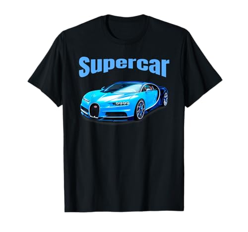Fun Supercar t-shirt für Kinder und Erwachsene, Jungen und Mädchen - Unisex T-Shirt - Schwarz - S - Crew Neck Halblang - Supercar-Druck - Sportlich Klassisch - Halbarm - Klassische Passform - Imported von Fun Supercar t-shirt for kid's and adults.
