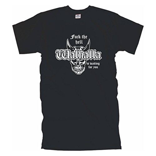 Fuck The hell schwarzes Herren T-Shirt mit coolem Motiv, Funshirt witziges Geschenk, Baumwolle auch Übergrößen (BL097) 12XL von Fun T-Shirt