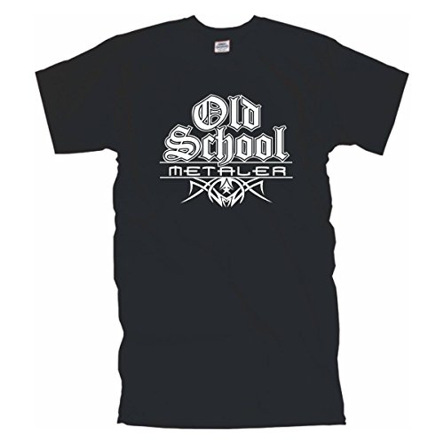 Old School metaler, edel bedrucktes schwarzes Herren T-Shirt mit Tribal Motiv, Funshirt witziges Geschenk, Baumwolle auch Übergrößen (BL071) 5XL von Fun T-Shirt