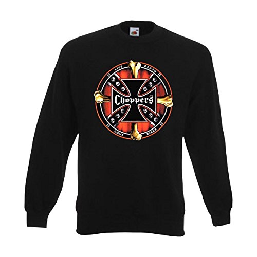 Sweatshirt Choppers Circle - Life Death Love Bike, American Style, bedrucktes Biker + Motorrad Sweat Pullover auch große Größen (ABC00228) L von Fun T-Shirt